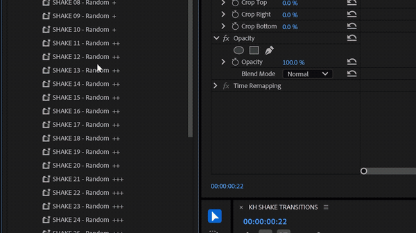 Random shake transition